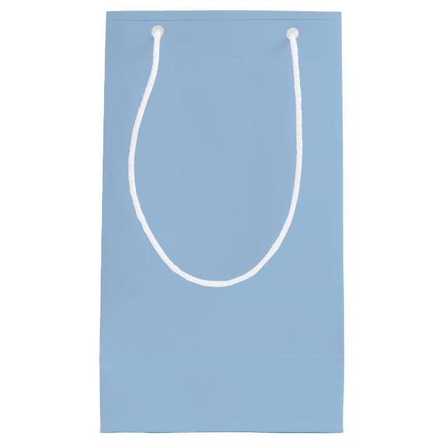 Sacola Para Presentes Pequena Solid Azul de Inverno Suave (Frente)