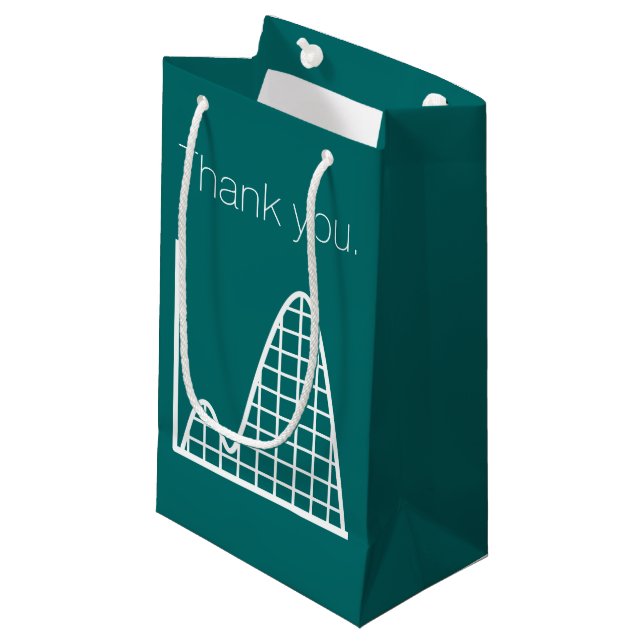 Sacola Para Presentes Pequena Soma em Bolsa de Presente Verde-Turquesa (Frente inclinada)