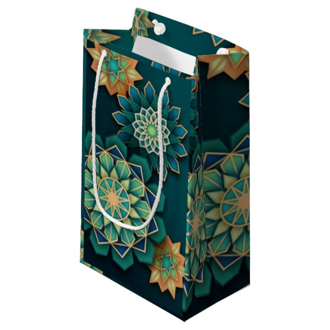 Sacola Para Presentes Pequena Sonho verde (Frente inclinada)