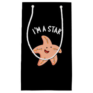 Sacola Para Presentes Pequena Sou um Starfish Engraçado Estrela Escuro BG