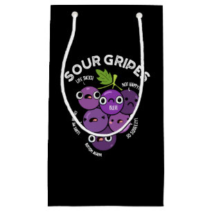 Sacola Para Presentes Pequena Sour Gripes Funny Fruta Grape Dark BG
