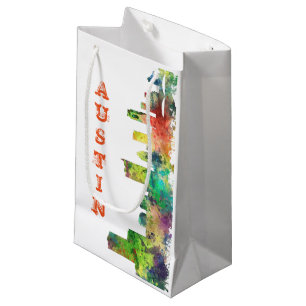 SACOLA PARA PRESENTES PEQUENA SP DA SKYLINE DE AUSTIN TEXAS -
