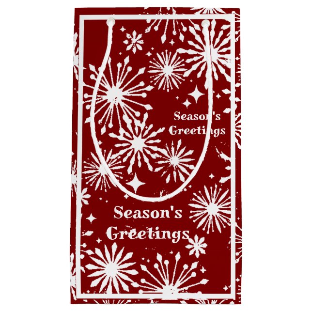 Sacola Para Presentes Pequena Splash Gift Bag Xmas (Frente)