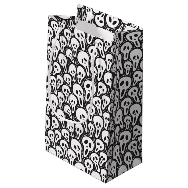 Sacola Para Presentes Pequena Spooky Ghost Pattern (Verso inclinado)