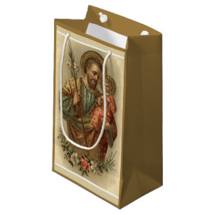 Sacola Para Presentes Pequena St Joseph e bebê Jesus mim 2 imagens diferentes