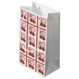 Sacola Para Presentes Pequena St. Therese os corações pequenos dos rosas da fl