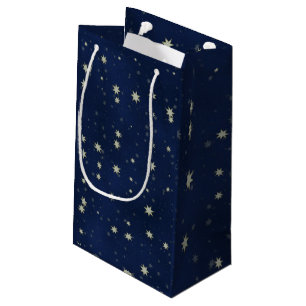 Sacola Para Presentes Pequena stars o azul