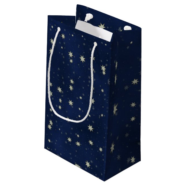 Sacola Para Presentes Pequena stars o azul (Verso inclinado)