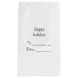 Sacola Para Presentes Pequena Sua mensagem aqui adicionar texto nome feliz Natal
