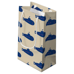 Sacola Para Presentes Pequena Submarino azul