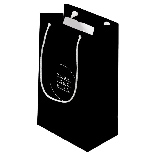 Sacola Para Presentes Pequena Substitua seu logotipo  (Verso inclinado)