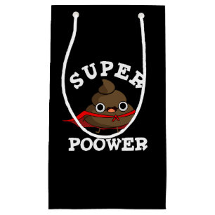 Sacola Para Presentes Pequena Super Poor Engraçado Super Herói Poop Dardo BG