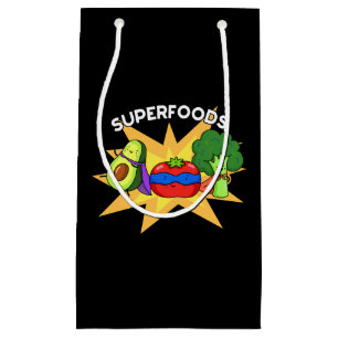 Sacola Para Presentes Pequena Superalimentos Funny Vegetal