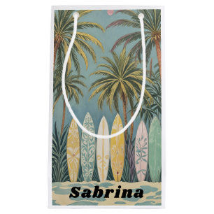 Sacola Para Presentes Pequena Surf, Estilo de Pastel Personalizado