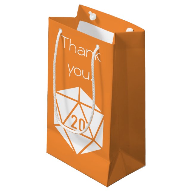 Sacola Para Presentes Pequena Tabletop Chic em Laranja Gift Bag (Frente inclinada)