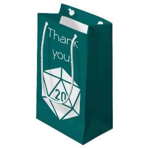 Sacola Para Presentes Pequena Tabletop Chic no Saco de Presente Teal