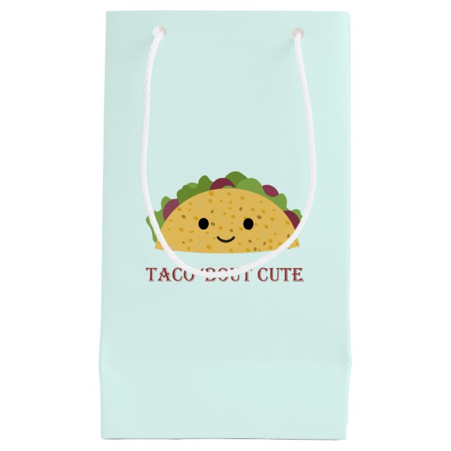 Sacola Para Presentes Pequena Taco Bout Cute Kawaii Taco (Frente)