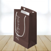 Taupe Stylized Script Wedding Bridesmaid