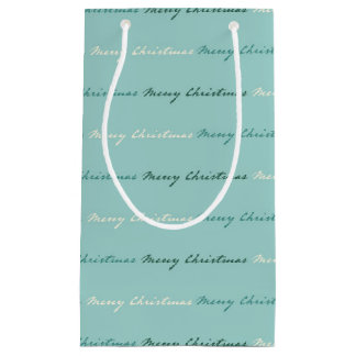 Sacola Para Presentes Pequena Teal Felry Natal