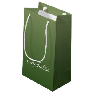 Sacola Para Presentes Pequena Tecla verde personalizada