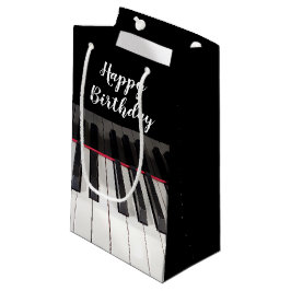 Sacola Para Presentes Pequena Teclado Piano de Aniversário