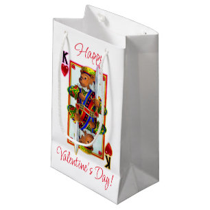 Sacola Para Presentes Pequena Teddy Bear King of Hearts