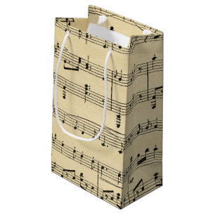 Sacola Para Presentes Pequena Tema de Música Antiquada