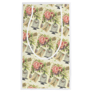 Sacola Para Presentes Pequena Tema Francês Vintage Paris Gift Bag