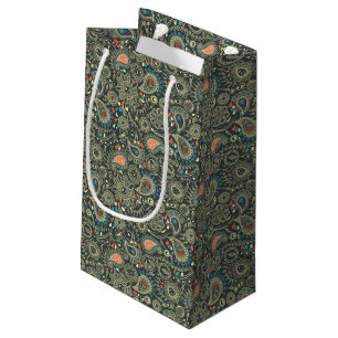 Sacola Para Presentes Pequena Teste padrão 3 de Paisley