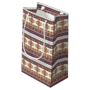 Sacola Para Presentes Pequena Teste padrão asteca colorido
