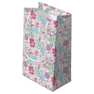 Sacola Para Presentes Pequena Teste padrão bonito com flores coloridas