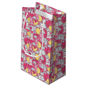 Sacola Para Presentes Pequena Teste padrão da criança de Kawaii com Doodles