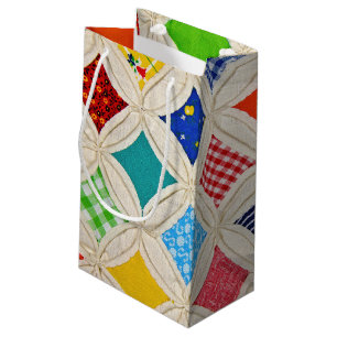 Sacola Para Presentes Pequena Teste padrão da edredão da janela da catedral
