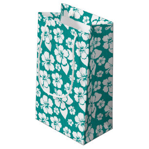 Sacola Para Presentes Pequena Teste padrão de flor havaiano do hibiscus
