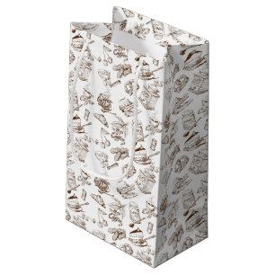 Sacola Para Presentes Pequena Teste padrão de papel