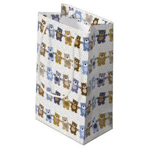 Sacola Para Presentes Pequena teste padrão de um urso de ursinho do brinquedo