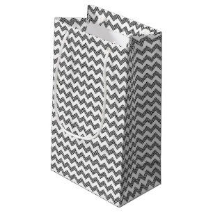 Sacola Para Presentes Pequena Teste padrão de ziguezague geométrico 2