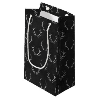 Sacola Para Presentes Pequena Teste padrão do Antler do quadro do outono