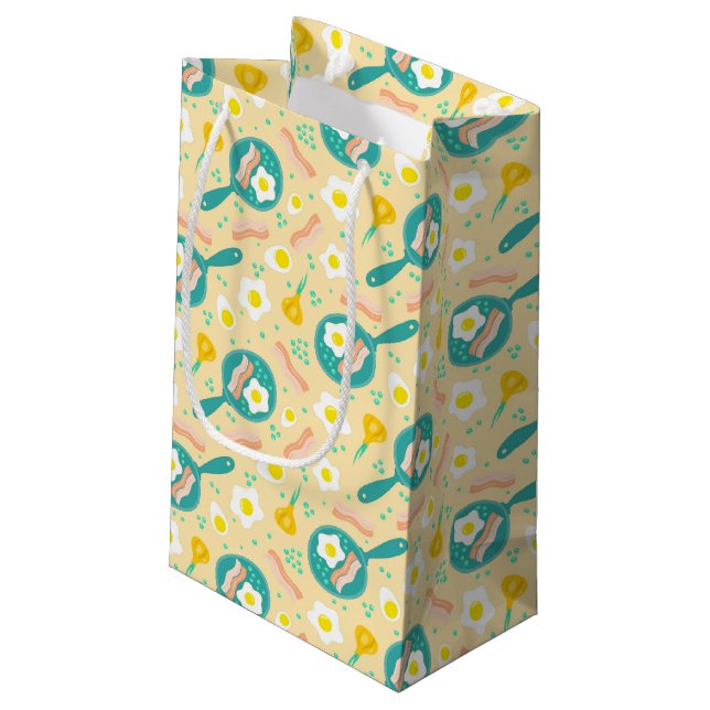 Sacola Para Presentes Pequena Teste padrão do pequeno almoço (Verso inclinado)