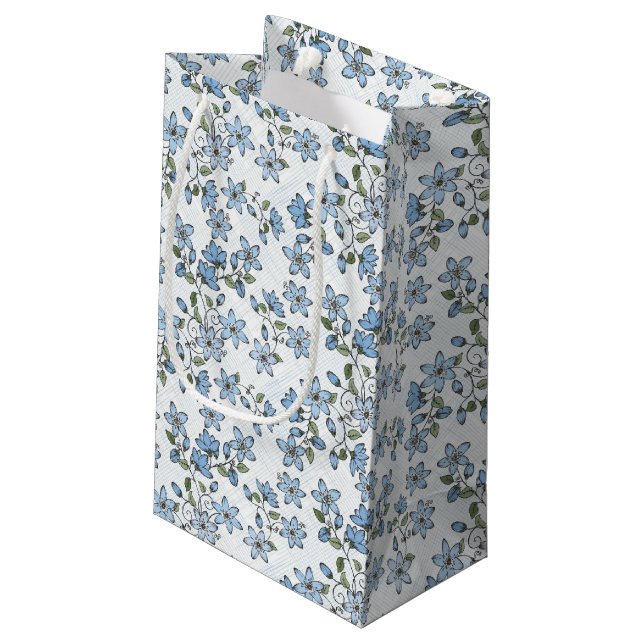 Sacola Para Presentes Pequena Teste padrão floral 2 2 (Verso inclinado)