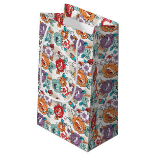 Sacola Para Presentes Pequena Teste padrão floral 5 da elegância abstrata