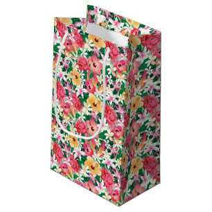 Sacola Para Presentes Pequena Teste padrão floral do hibiscus tropical