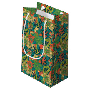 Sacola Para Presentes Pequena Teste padrão floral do verão
