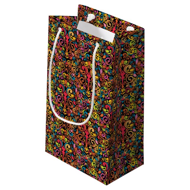 Sacola Para Presentes Pequena Teste padrão Funky (Verso inclinado)