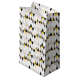 Sacola Para Presentes Pequena Teste padrão geométrico rachado do triângulo