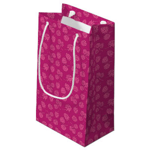 Sacola Para Presentes Pequena Teste padrão magenta da baga