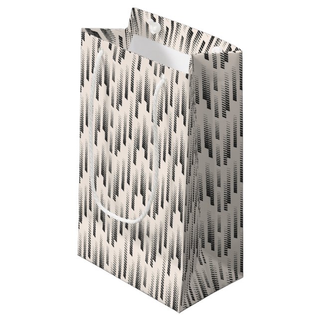 Sacola Para Presentes Pequena Teste padrão moderno da chuva (Frente inclinada)