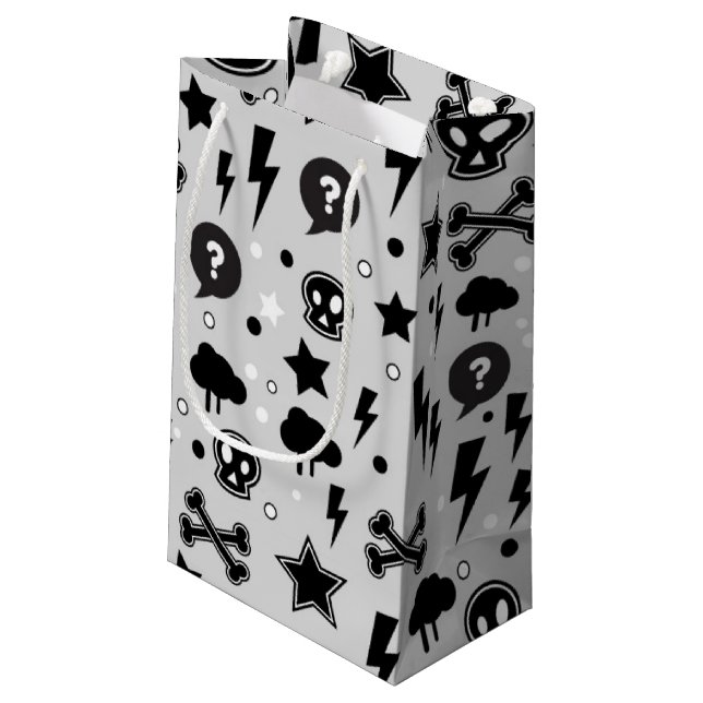 Sacola Para Presentes Pequena Teste padrão na moda (Verso inclinado)