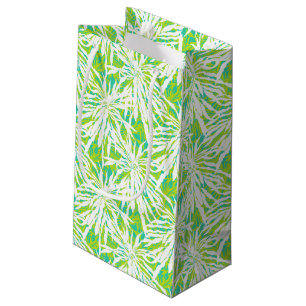 Sacola Para Presentes Pequena Teste padrão tropical das folhas de palmeira