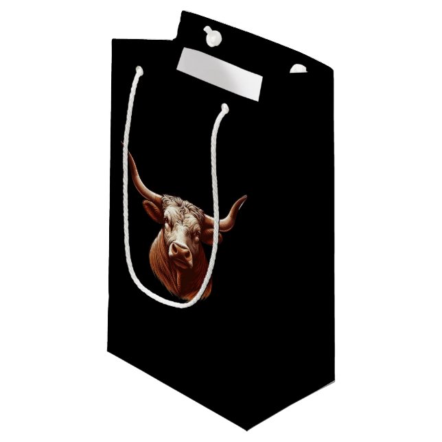 Sacola Para Presentes Pequena Texas Longhorn (Frente inclinada)
